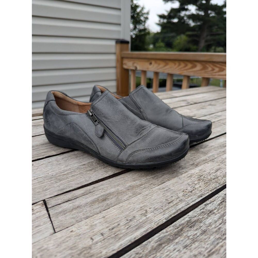 Taos Character Shoe women's size 9 gray steel comfort zipper Ortho